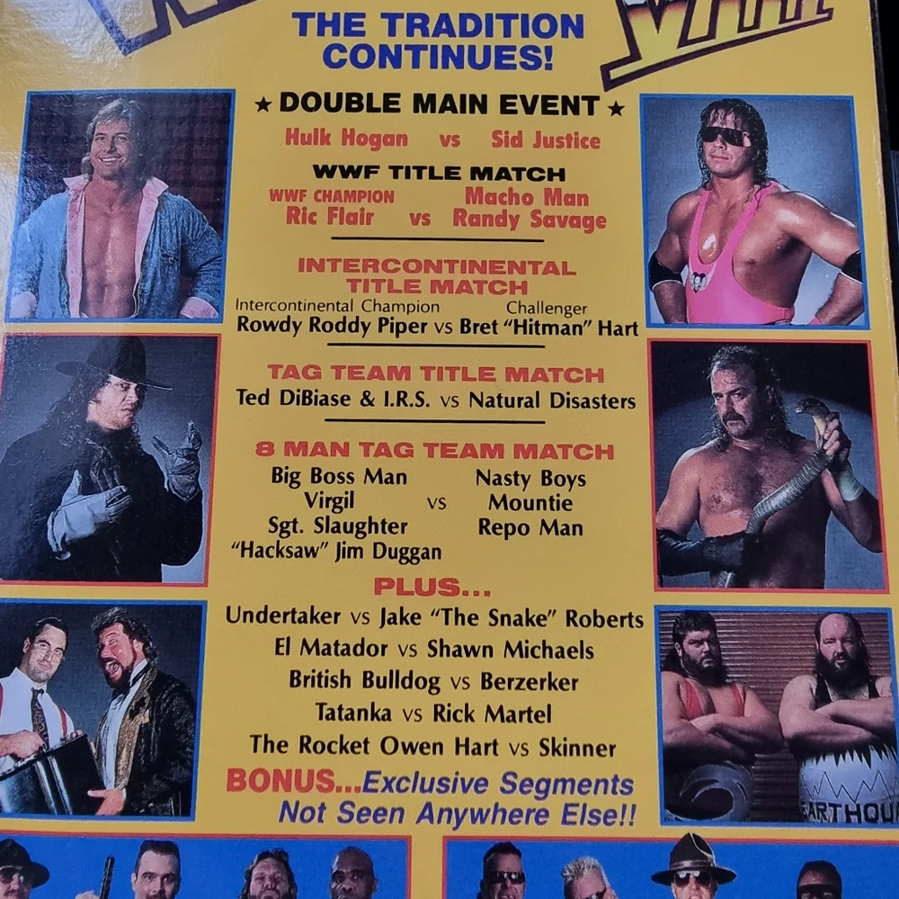 WWE/WWF 1992 VHS WRESTLEMANIA 8 VIll - Picture 3 of 5